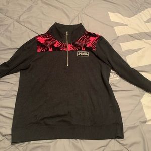 Quarter zip pink shirt